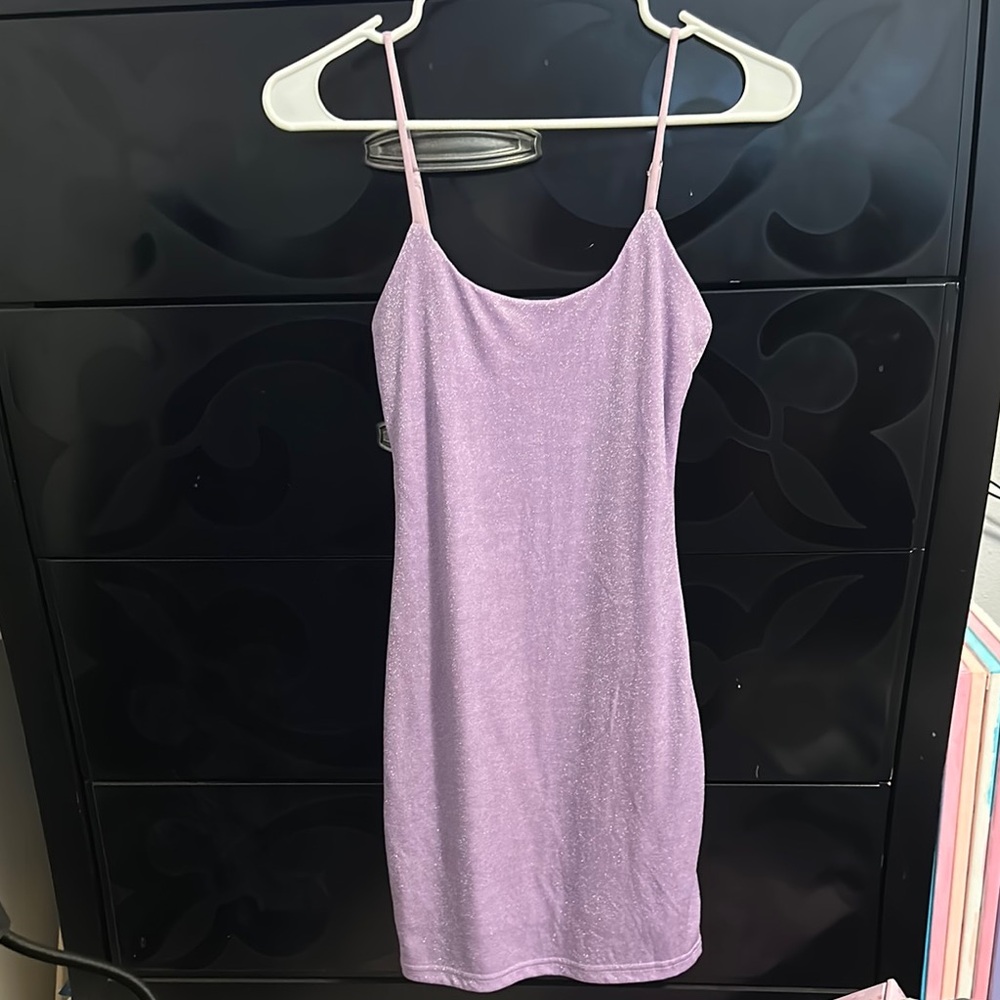 Sparkly Lavender Slip Dress
